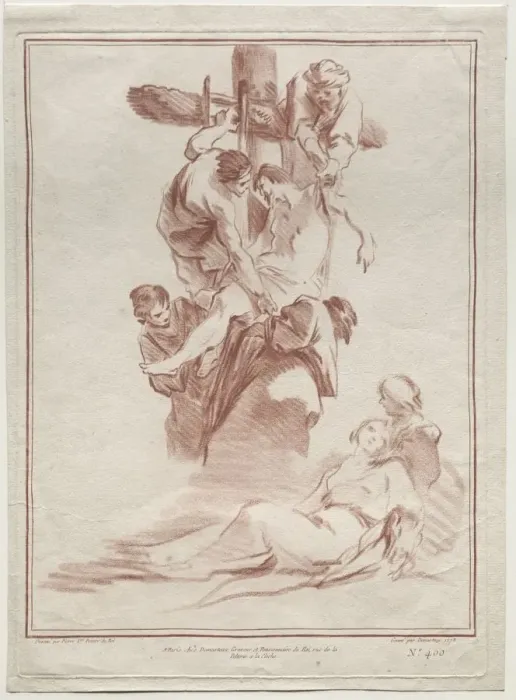 Framed Print : The Descent from the Cross, 1773. Creator: Gilles Demarteau (French, 1722-1776) Framed Print : The Descent from the Cross, 1773. Creator: Gilles Demarteau (French, 1722-1776)