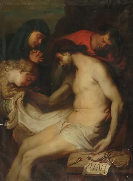 Framed Print : The Descent from the Cross, 1815-1949. Creator: Salomon Andersson Framed Print : The Descent from the Cross, 1815-1949. Creator: Salomon Andersson