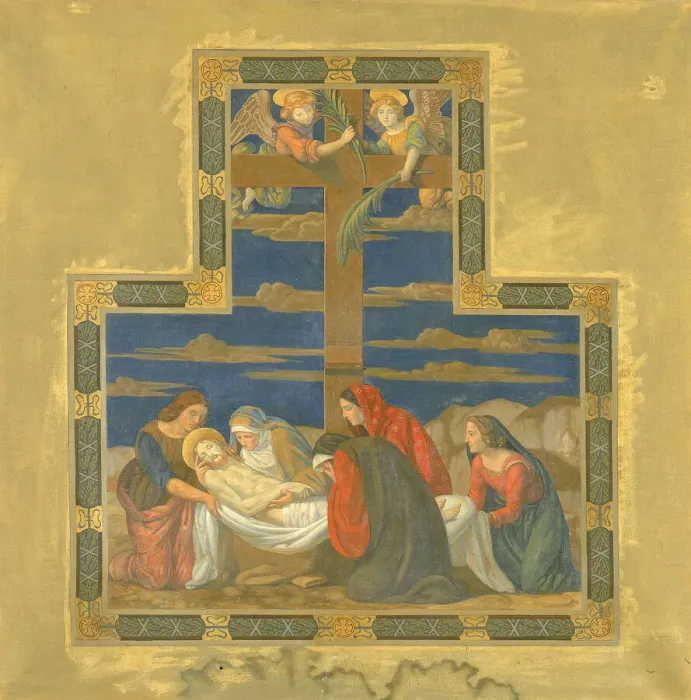 Framed Print : Descent from the Cross, 1915-1925. Creator: H. Siddons Mowbray Framed Print : Descent from the Cross, 1915-1925. Creator: H. Siddons Mowbray