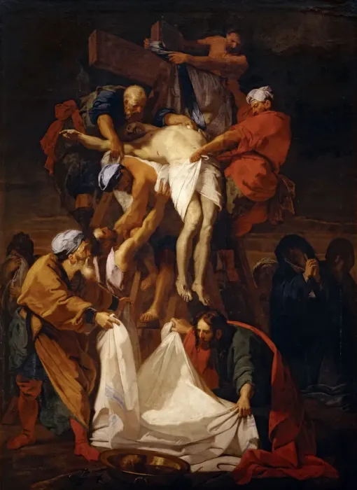 Framed Print : The Descent from the Cross. Artist: Jouvenet, Jean (1644-1717) Framed Print : The Descent from the Cross. Artist: Jouvenet, Jean (1644-1717)