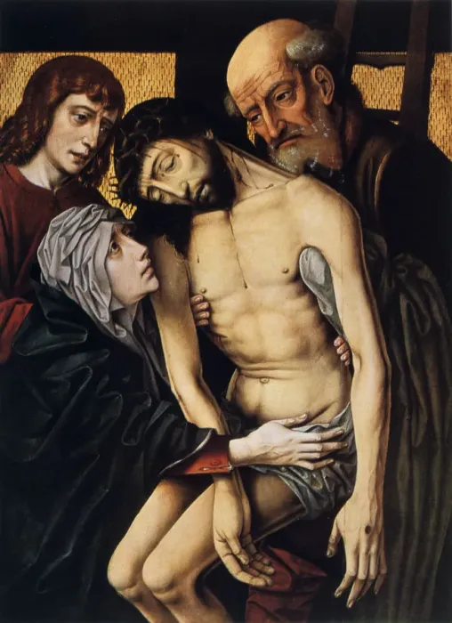 Framed Print : Descent from the Cross, c1430. Artist: Rogier Van der Weyden Framed Print : Descent from the Cross, c1430. Artist: Rogier Van der Weyden