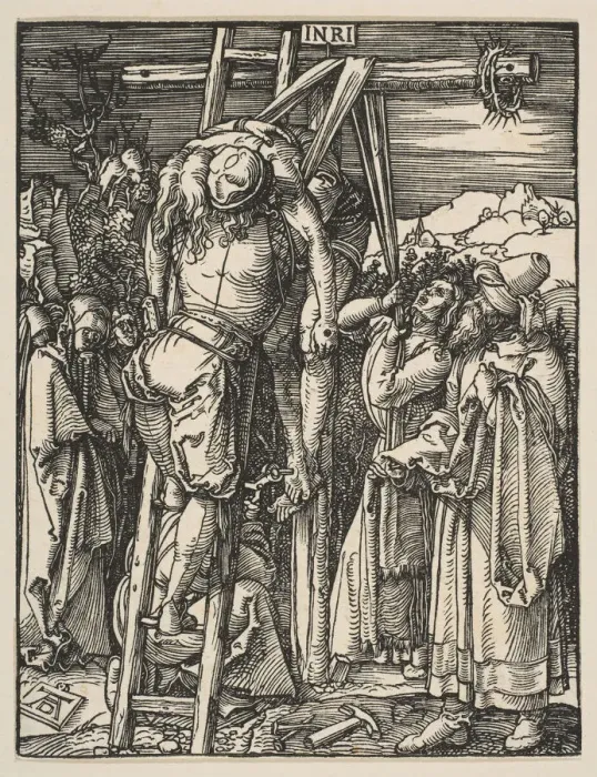 Framed Print : The Descent from the Cross, from The Small Passion, ca. 1509. Creator: Albrecht Durer Framed Print : The Descent from the Cross, from The Small Passion, ca. 1509. Creator: Albrecht Durer
