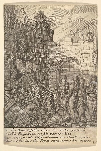 Descent into Hell, 1625-77. Creator: Wenceslaus Hollar