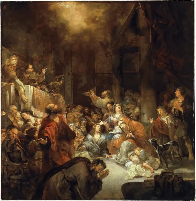 Framed Print : The Descent of the Holy Spirit, 1660s. Creator: Ovens, Jürgen (1623-1678) Framed Print : The Descent of the Holy Spirit, 1660s. Creator: Ovens, Jürgen (1623-1678)