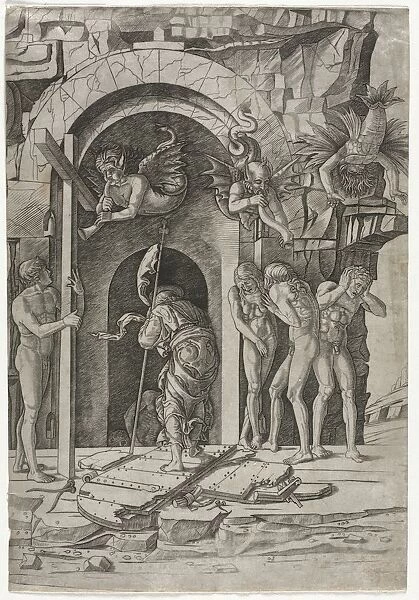 Descent into Limbo, c. 1490-1500. Creator: Giovanni Antonio da Brescia (Italian)
