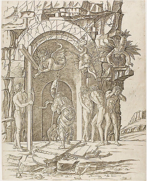 Descent into Limbo, c.1465. Creator: School of Andrea Mantegna