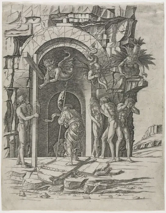 Framed Print : Descent into Limbo, late 1460s. Creator: Andrea Mantegna (Italian, 1431-1506), attributed to Framed Print : Descent into Limbo, late 1460s. Creator: Andrea Mantegna (Italian, 1431-1506), attributed to