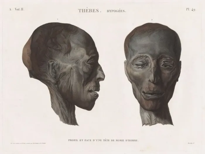 Framed Print : Description of Egypt: Thebes. Hypogees Vol. II, Pl. 49. Creator: Antoine Maxime Monsaldy (French Framed Print : Description of Egypt: Thebes. Hypogees Vol. II, Pl. 49. Creator: Antoine Maxime Monsaldy (French