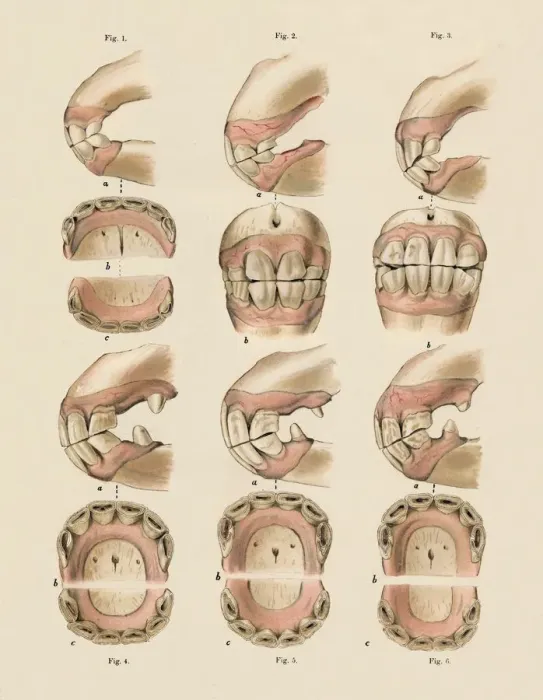 Framed Print : Description of Plate Showing the Age, As Indicated By The Teeth, c1879. Creator: Unknown Framed Print : Description of Plate Showing the Age, As Indicated By The Teeth, c1879. Creator: Unknown