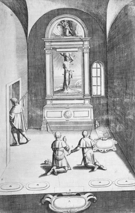 Framed Print : Descrizione del Sacro Monte della Vernia (Description of the Sacred Mount Alverno), 1612 Framed Print : Descrizione del Sacro Monte della Vernia (Description of the Sacred Mount Alverno), 1612
