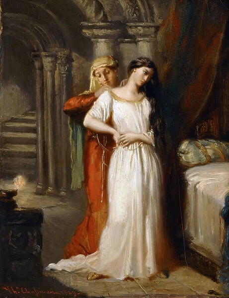 Desdemona Retiring to her Bed, 1849. Creator: Chasseriau, Theodore (1819-1856)