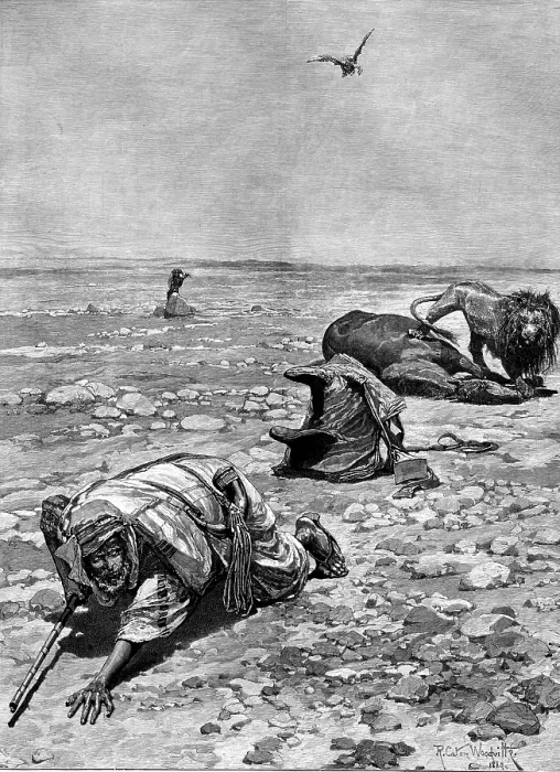 Framed Print : In the Desert, 1890. Creator: Richard Caton Woodville II Framed Print : In the Desert, 1890. Creator: Richard Caton Woodville II