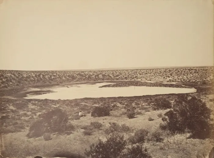 Framed Print : Desert Lake, near Ragtown, Nevada, 1867. Creator: Tim O Sullivan Framed Print : Desert Lake, near Ragtown, Nevada, 1867. Creator: Tim O Sullivan
