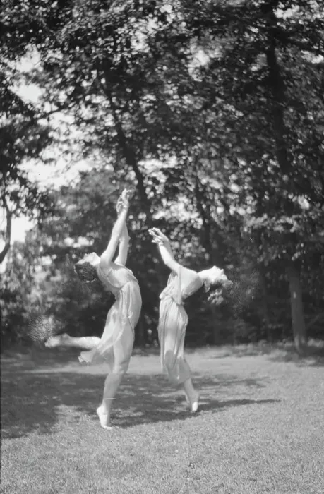 Framed Print : Desha and Leah dancing in Port Washington, 1921 Aug. 21. Creator: Arnold Genthe Framed Print : Desha and Leah dancing in Port Washington, 1921 Aug. 21. Creator: Arnold Genthe