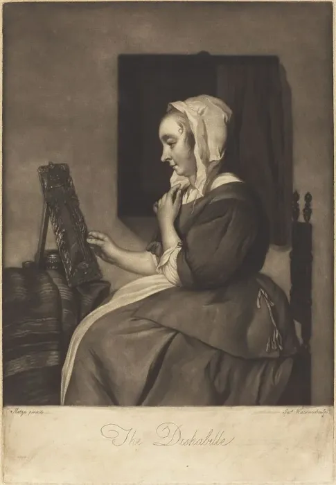 Framed Print : The Deshabille, 1776. Creator: James Watson Framed Print : The Deshabille, 1776. Creator: James Watson
