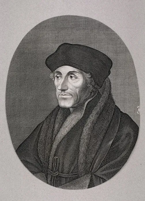 Framed Print : Desiderius Erasmus, c1750 Framed Print : Desiderius Erasmus, c1750