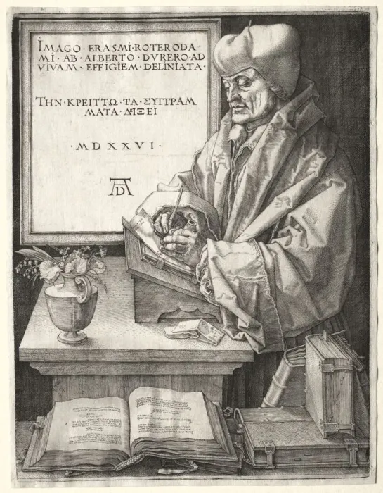 Framed Print : Desiderius Erasmus of Rotterdam, 1526. Creator: Albrecht Dürer (German, 1471-1528) Framed Print : Desiderius Erasmus of Rotterdam, 1526. Creator: Albrecht Dürer (German, 1471-1528)