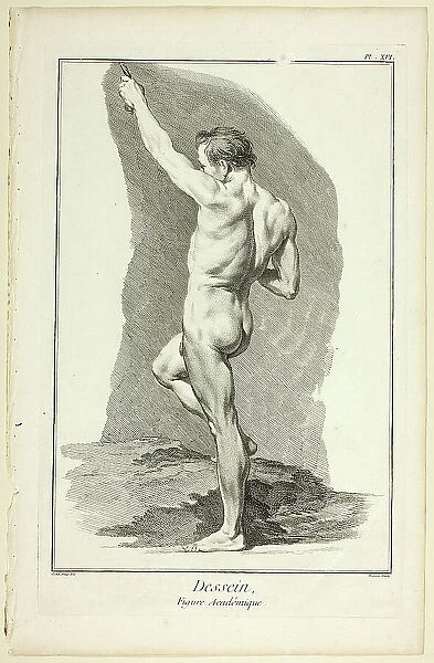 Design: Academic Figure, from Encyclopédie, 1762 / 77. Creator: Benoit-Louis Prevost