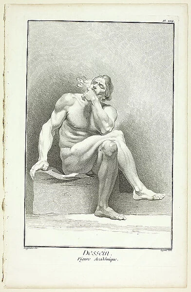 Design: Academic Figure, from Encyclopédie, 1762 / 77. Creator: A. J. Defehrt