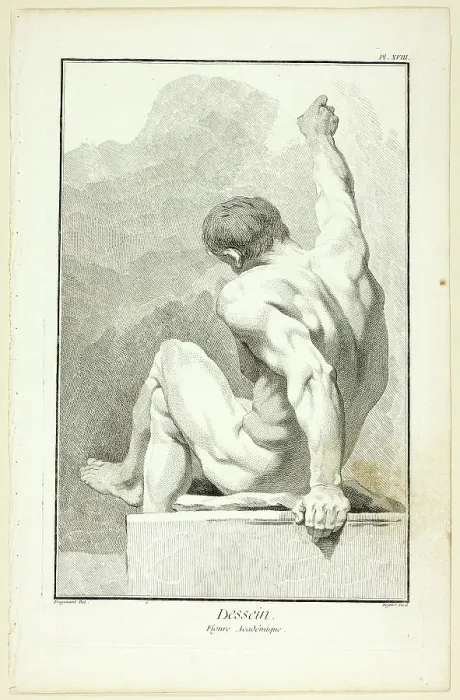 Framed Print : Design: Academic Figure, from Encyclopédie, 1762 / 77. Creator: A. J. Defehrt Framed Print : Design: Academic Figure, from Encyclopédie, 1762 / 77. Creator: A. J. Defehrt