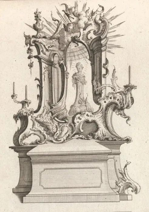Framed Print : Design for an Altar, Plate 1 from an Untitled Series of Designs for Altars Framed Print : Design for an Altar, Plate 1 from an Untitled Series of Designs for Altars