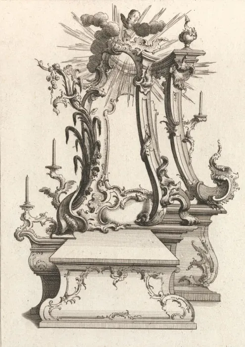 Framed Print : Design for an Altar, Plate 2 from an Untitled Series of Designs for Altars Framed Print : Design for an Altar, Plate 2 from an Untitled Series of Designs for Altars