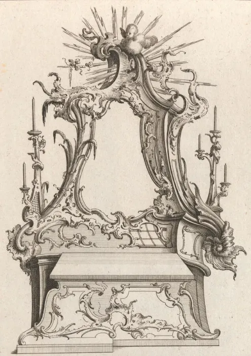 Framed Print : Design for an Altar, Plate 3 from an Untitled Series of Designs for Altars Framed Print : Design for an Altar, Plate 3 from an Untitled Series of Designs for Altars