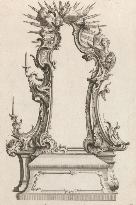 Framed Print : Design for an Altar, Plate 4 from an Untitled Series of Designs for Altars Framed Print : Design for an Altar, Plate 4 from an Untitled Series of Designs for Altars