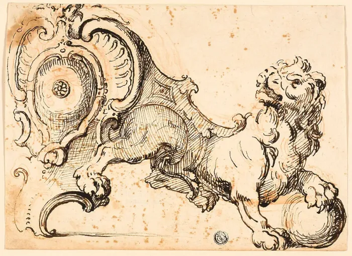Framed Print : Design for an Andiron, 18th century. Creator: Unknown Framed Print : Design for an Andiron, 18th century. Creator: Unknown
