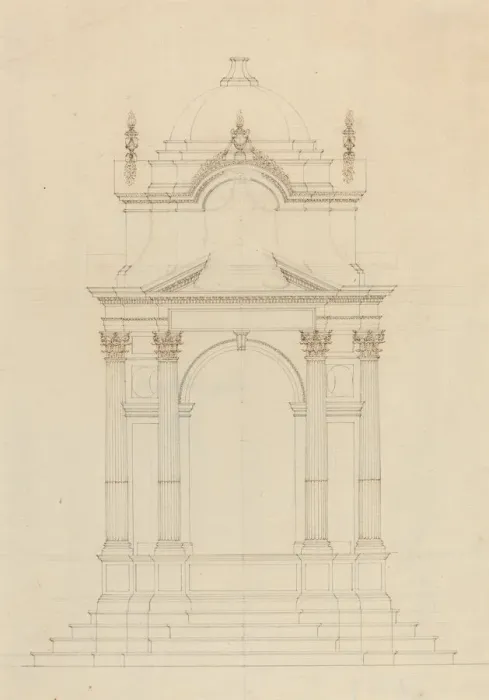 Framed Print : Design for a Baldaquin. Creator: Unknown Framed Print : Design for a Baldaquin. Creator: Unknown