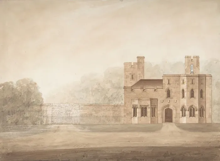 Framed Print : Design for Bishopsgate Lodge, at Windsor Castle, Berkshire, ca. 1820-30 Framed Print : Design for Bishopsgate Lodge, at Windsor Castle, Berkshire, ca. 1820-30