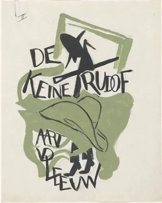 Framed Print : Design for a book cover for: Aart van der Leeuw, De kleine Rudolf, 1930, 1928-1930. Creator: Leo Gestel Framed Print : Design for a book cover for: Aart van der Leeuw, De kleine Rudolf, 1930, 1928-1930. Creator: Leo Gestel