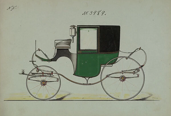 Design for Brougham, no. 3989, 1887. 1887. Creator: Brewster & Co