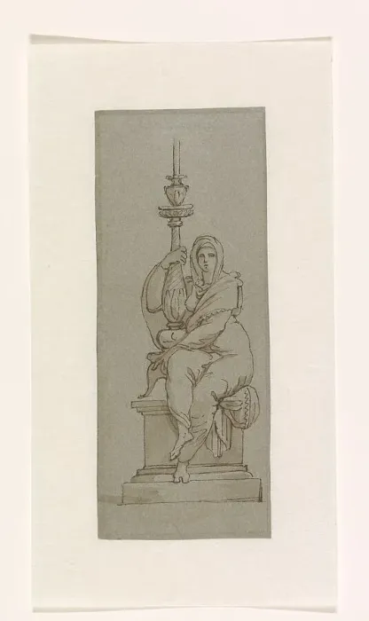 Framed Print : Design for a candlestick, c.1795. Creator: Giuseppe Cades Framed Print : Design for a candlestick, c.1795. Creator: Giuseppe Cades