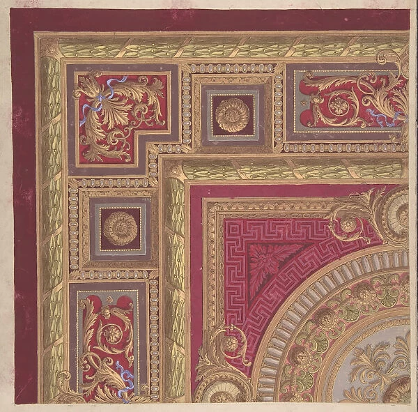 Design for a Carpet, 19th century. Creator: Anon