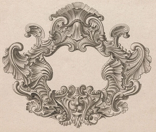 Design for a Cartouche, Plate 2 from Neüinventierte sehr dienstiche Schil