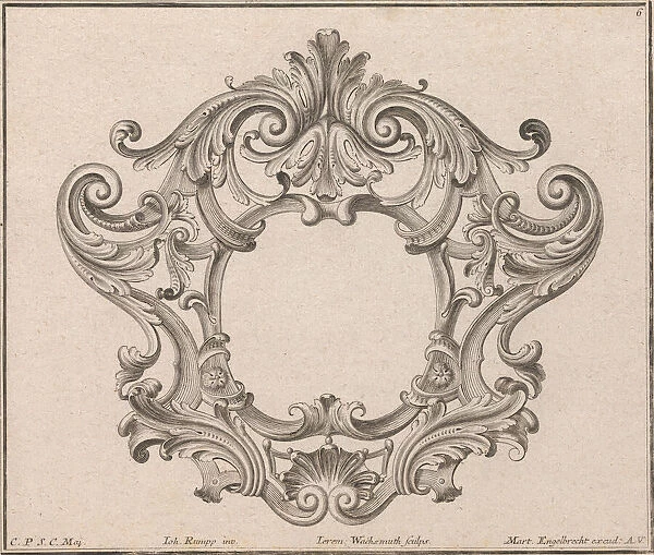 Design for a Cartouche, Plate 6 from Neüinventierte sehr dienstiche Schil