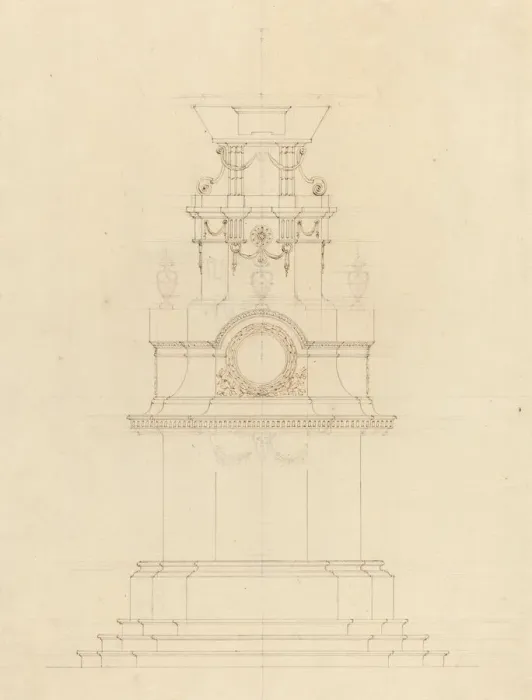 Framed Print : Design for a Catafalque. Creator: Unknown Framed Print : Design for a Catafalque. Creator: Unknown
