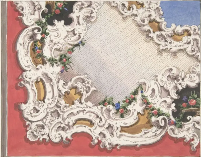 Framed Print : Design for a Ceiling, 1800-1900. Creator: Anon Framed Print : Design for a Ceiling, 1800-1900. Creator: Anon