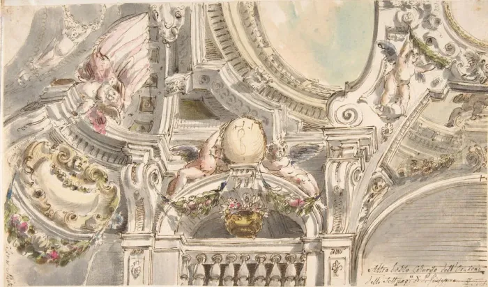Framed Print : Design for a Ceiling. Creator: Attributed to Faustino Trebbi Framed Print : Design for a Ceiling. Creator: Attributed to Faustino Trebbi