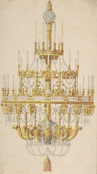 Design for Chandelier, 18th century. Creator: Anon