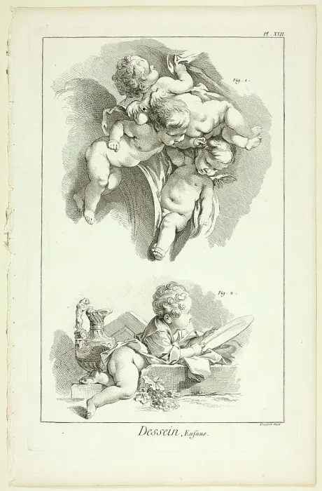 Framed Print : Design: Children, from Encyclopédie, 1762 / 77. Creator: Benoit-Louis Prevost Framed Print : Design: Children, from Encyclopédie, 1762 / 77. Creator: Benoit-Louis Prevost