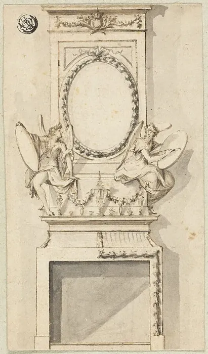 Framed Print : Design for a Chimney Piece, n.d. Creator: Charles Alfred Stothard Framed Print : Design for a Chimney Piece, n.d. Creator: Charles Alfred Stothard