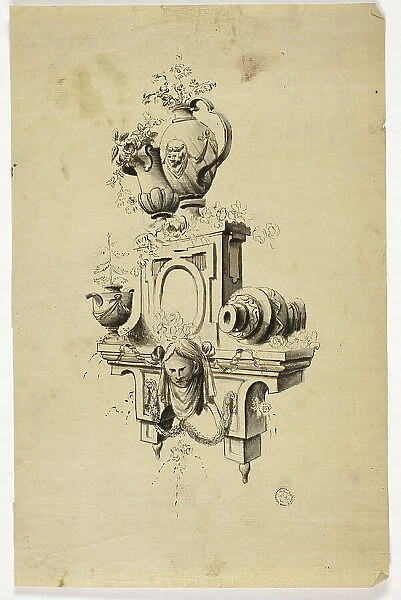 Design for a Chimney Piece, n.d. Creator: Unknown