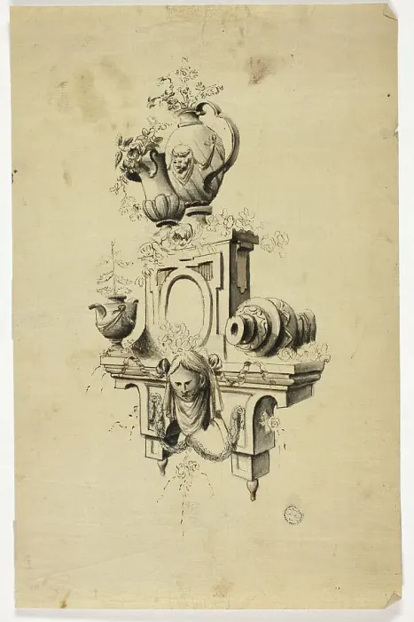 Framed Print : Design for a Chimney Piece, n.d. Creator: Unknown Framed Print : Design for a Chimney Piece, n.d. Creator: Unknown
