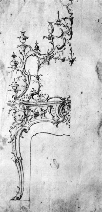 Framed Print : Design for a chimneypiece, 1750s, (1929). Artist: Matthias Lock Framed Print : Design for a chimneypiece, 1750s, (1929). Artist: Matthias Lock