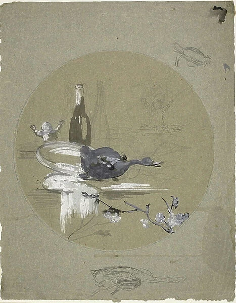 Design for a China Plate, c. 1882. Creator: Eugene Carriere