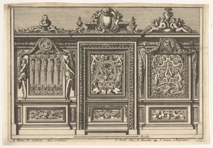 Framed Print : Design for a Choir Screen with Two Variants, from: Clotures de chapelles Framed Print : Design for a Choir Screen with Two Variants, from: Clotures de chapelles