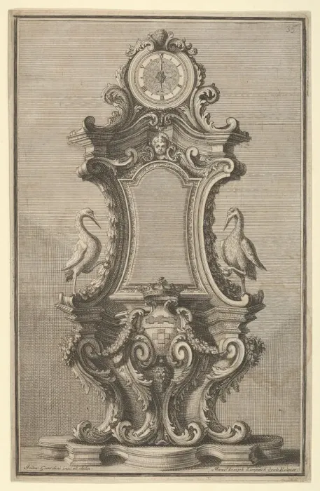 Framed Print : Design for a Clock, from Disegni Diversi, 1714 or 1750. Creator: Giovanni Giardini Framed Print : Design for a Clock, from Disegni Diversi, 1714 or 1750. Creator: Giovanni Giardini
