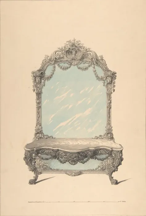Framed Print : Design for Console Table, 1850-1904. Creator: Robert William Hume Framed Print : Design for Console Table, 1850-1904. Creator: Robert William Hume